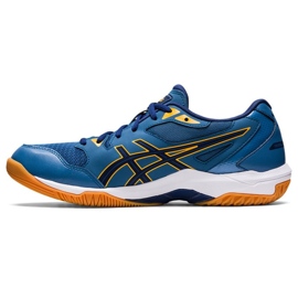 Asics Gel-Rocket 10 M 1071A054 407 tênis de vôlei azul azul e azul marinho