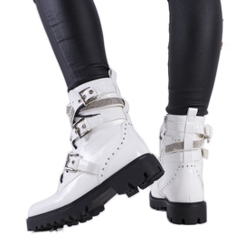 Botas brancas com zircônias Tucker branco