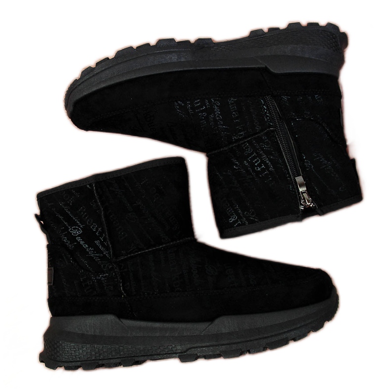 Botas de neve de camurça preta de mulher NEWS preto