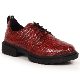 T.Sokolski Sapatos femininos lacado vermelho crocodilo T. Sokolski T.Sokolski Sapatos femininos lacado vermelho crocodilo T. Sokolski