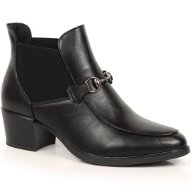 Botas slip-on pretas Vinceza JAN150A para mulher preto