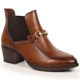 Botas slip-on de mulher Vinceza JAN150B castanhas marrom