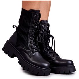 FS1 Mulheres trabalhadoras botas com meias pretas Abigail preto