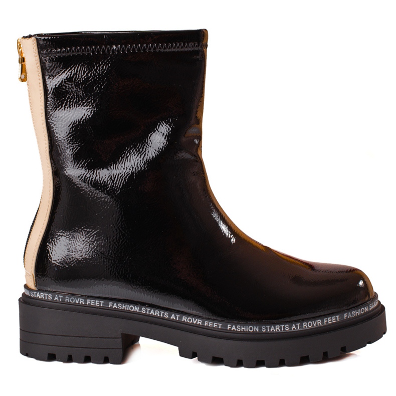 Botas femininas de verniz S. Barski preto
