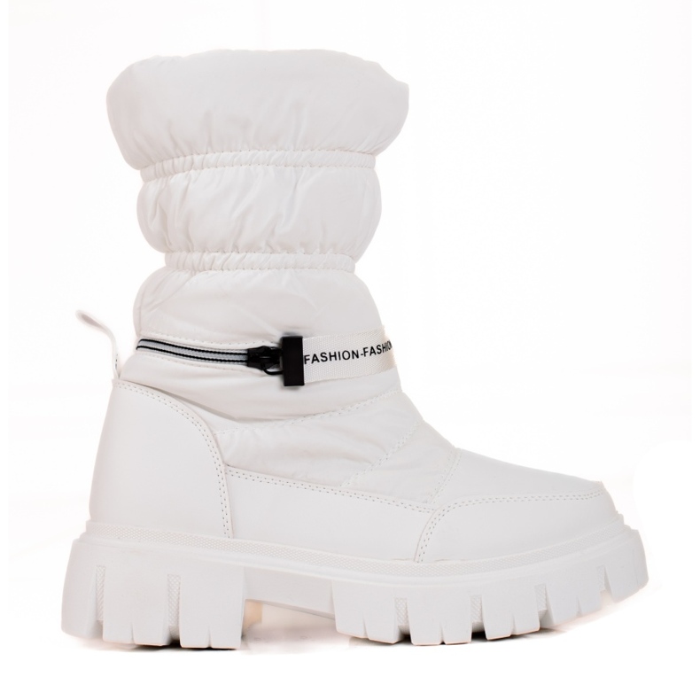 Botas de neve Shelovet de mulher brancas branco