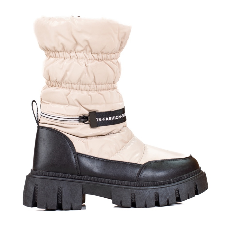 Botas de neve de mulher Shelovet bege castanho