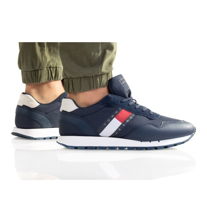 Sapatos Tommy Hilfiger Retro Couro Tjm Runner M EMOEMO1081 azul