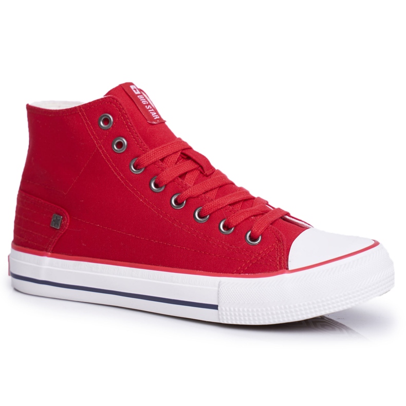Tênis feminino Big Star High Red DD274334 vermelho