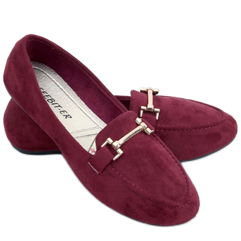 Mocassins femininos Kubra Wine vermelho