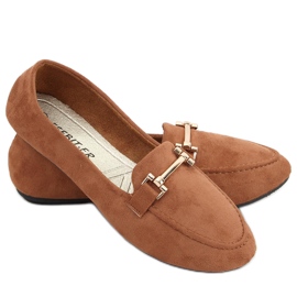 Mocassins femininos Kubra Camel marrom