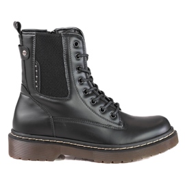 Botas Shelovet Jodhpur de mulher com atacadores preto