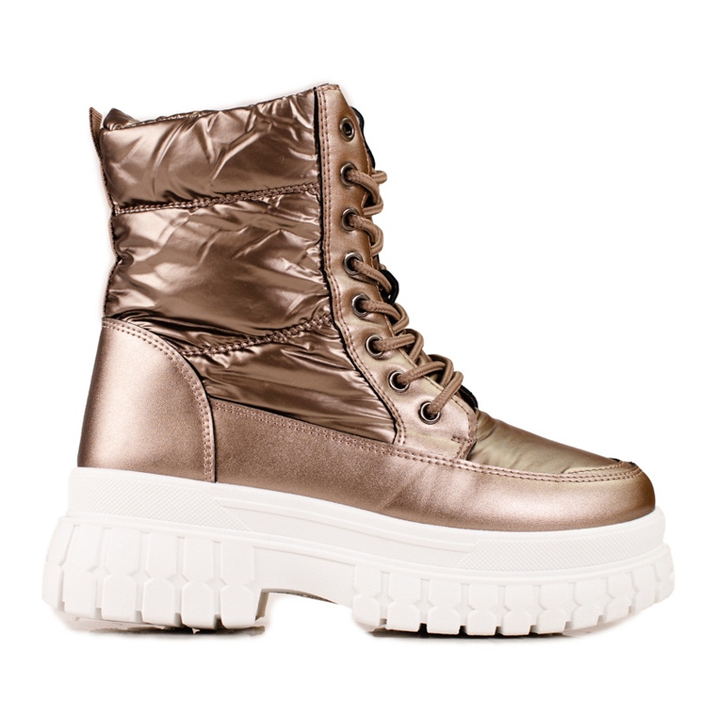 Botas de neve castanhas de senhora com atacadores Shelovet castanho