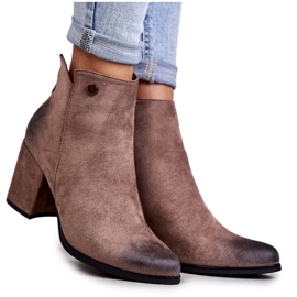 PL4 Botins femininos de camurça La.Fi 260039DTA-SU bege PL4 Botins femininos de camurça La.Fi 260039DTA-SU bege