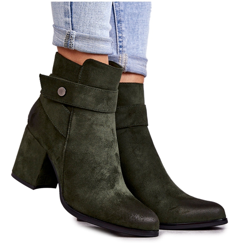 PL4 Botins femininos de camurça La.Fi 260041BGR-SU Verde