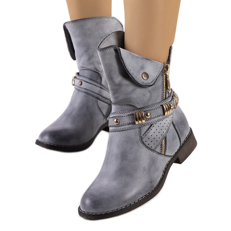 Botas cinzentas com inserções douradas de Irora cinza
