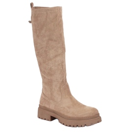 Botas femininas com isolamento bege workery eVento EVE369B