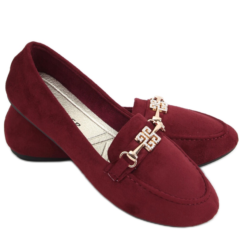 Mocassins femininos Chloe Wine vermelho