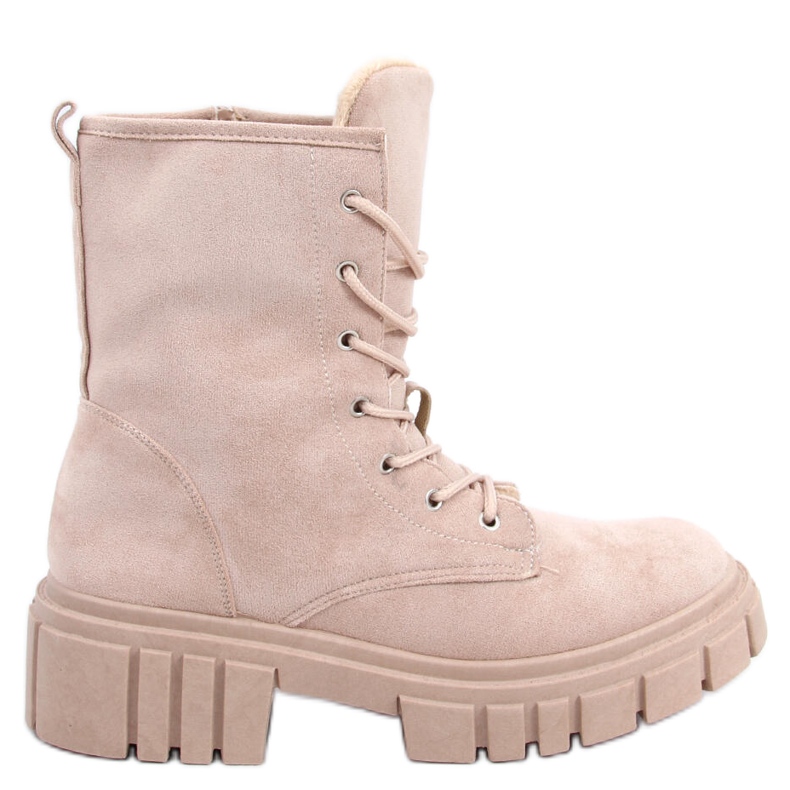 Botas com cadarço Kelis Bege