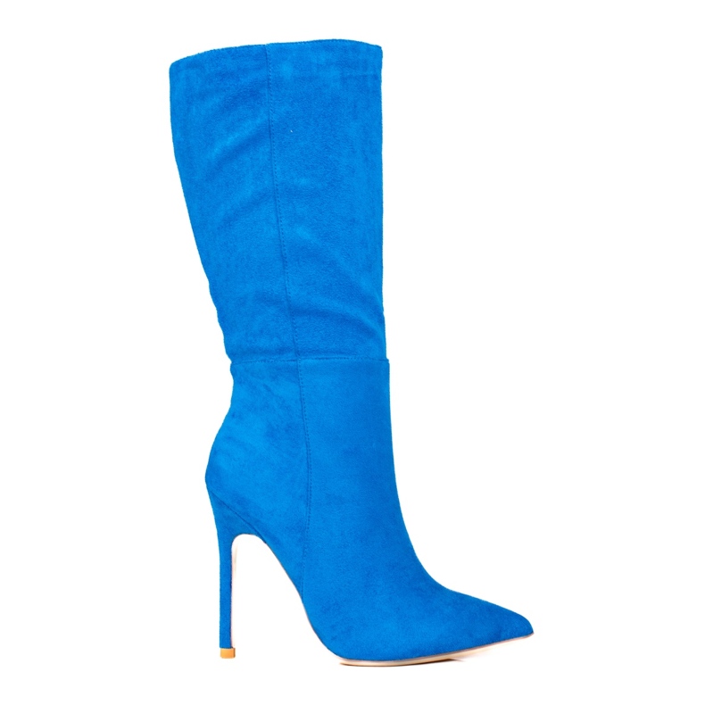 Botas femininas em um pino Shelovet azul