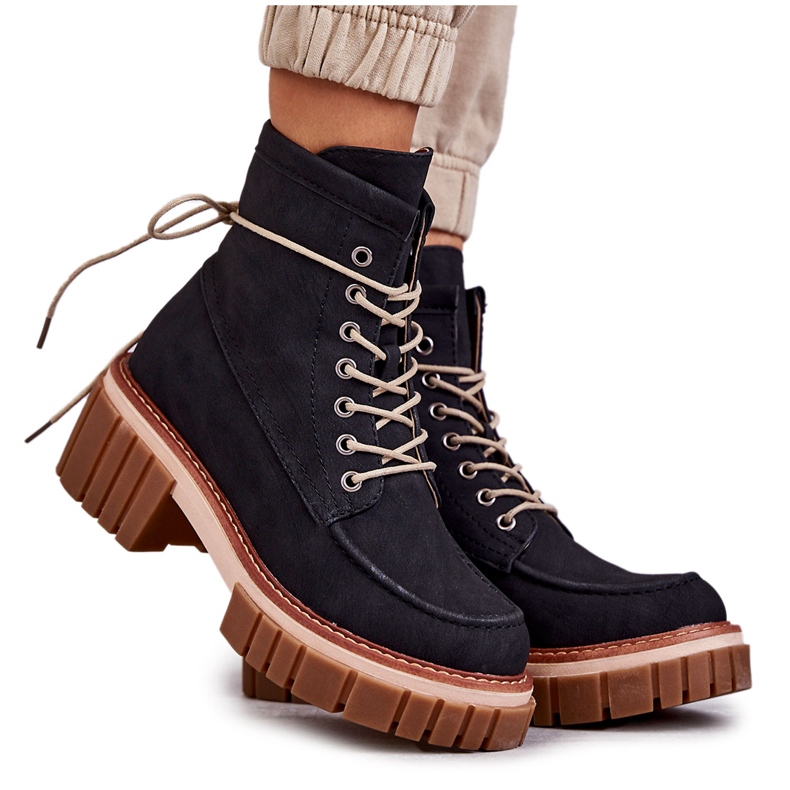 Botas quentes da moda feminina Gerda preta preto