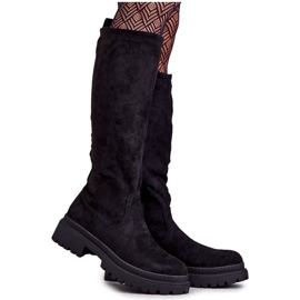 PE1 Botas de cano alto femininas pretas quentes Helma preto PE1 Botas de cano alto femininas pretas quentes Helma preto