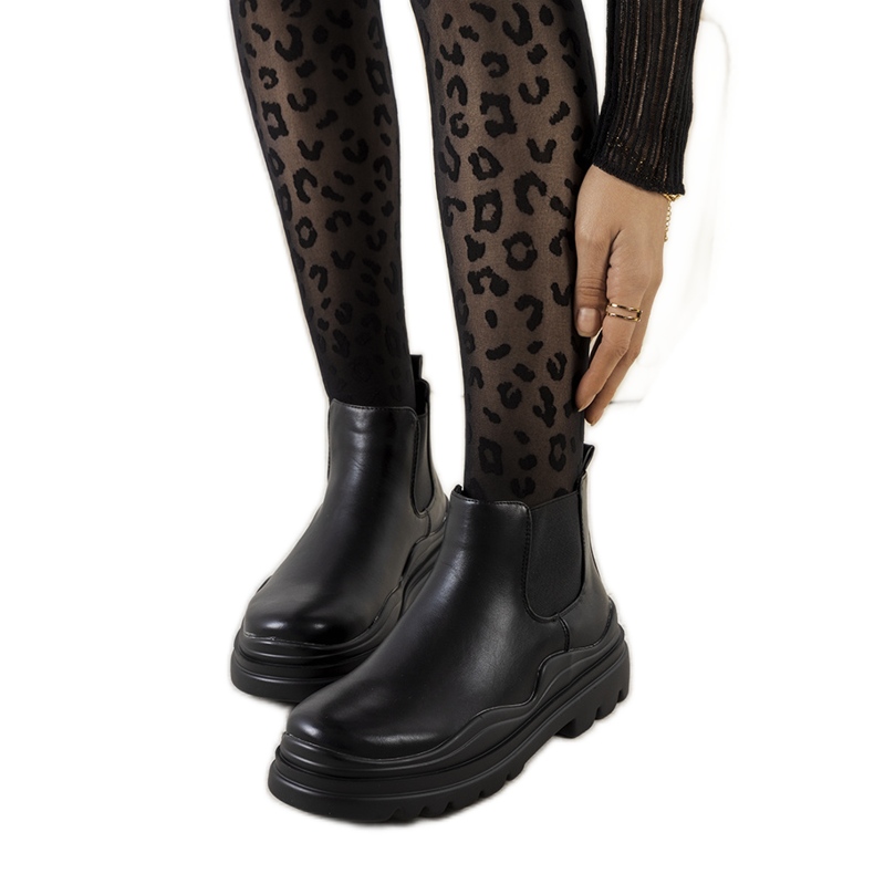 Botas pretas na plataforma Tausel preto