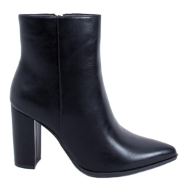 Botas clássicas Fergie Black de salto alto preto