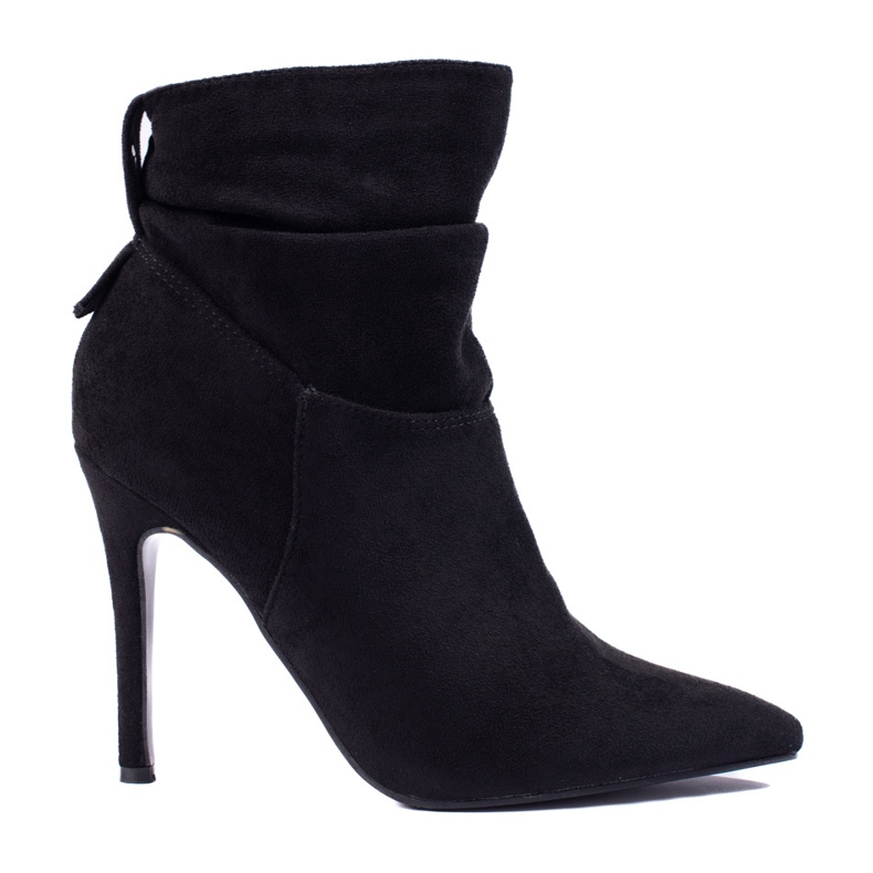 W. Potocki Botas femininas elegantes em um salto alto Potocki preto