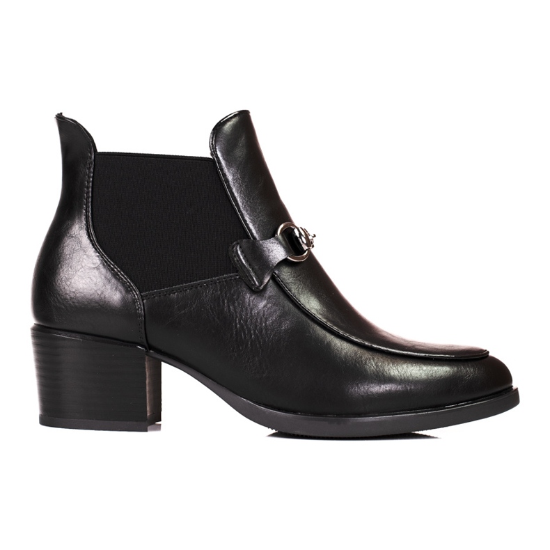 Botas femininas pretas Salto Jodhpur Vinceza preto