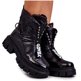 PM1 Botas de neve quentes pretas femininas com zíper Marit preto