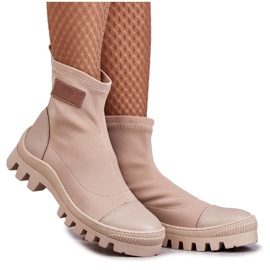 Botas de tecido de mulher Nicole 2703 Bege Botas de tecido de mulher Nicole 2703 Bege
