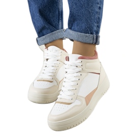 Tênis creme para o tornozelo Adite bege