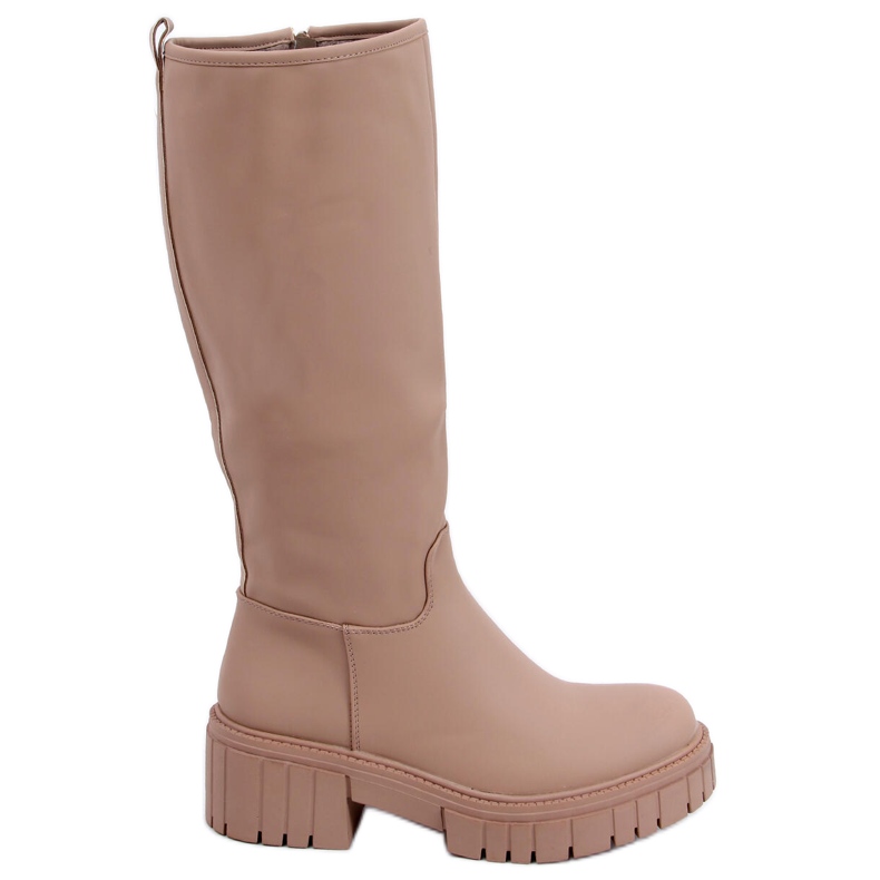 Botas femininas Grande Khaki bege