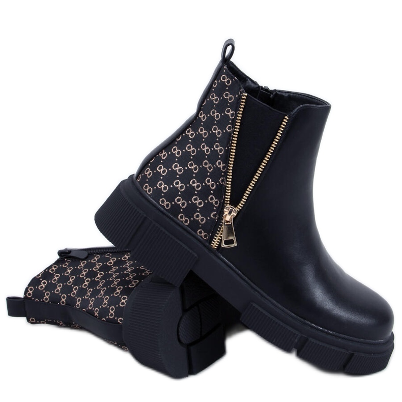 BM Botas Ariana Black Jodhpur preto