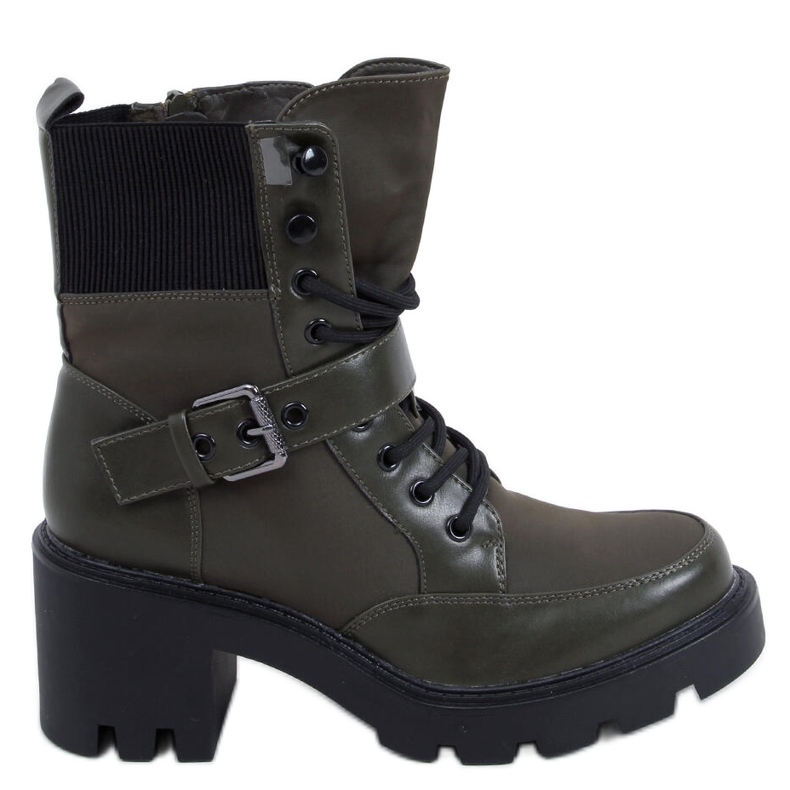 Botas de salto alto com cadarço Brooks DK.GREEN verde