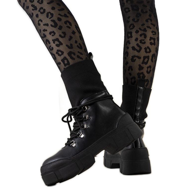 Botas de caminhada pretas de mulher Passo preto