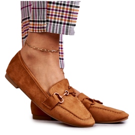 Mocassim de camurça com decoração Camel Santi marrom