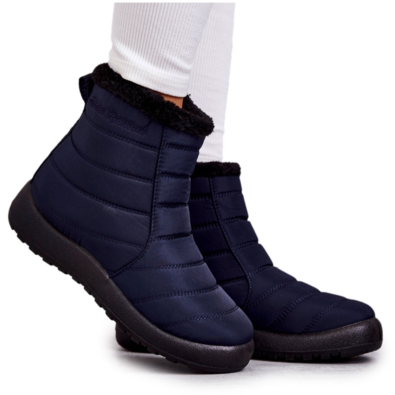 Botas de neve quentes de mulher azul marinho Mezyss