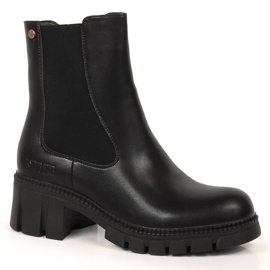 Botas de couro com isolamento preto Jodhpur botas Big Star KK274492