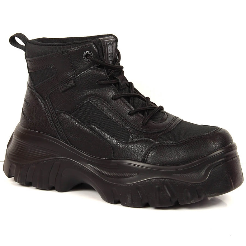 Botas plataforma femininas Big Star KK274371 pretas preto