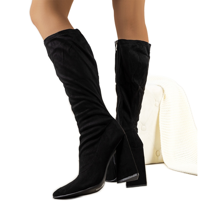 PA1 Bota cano alto preta Teles preto