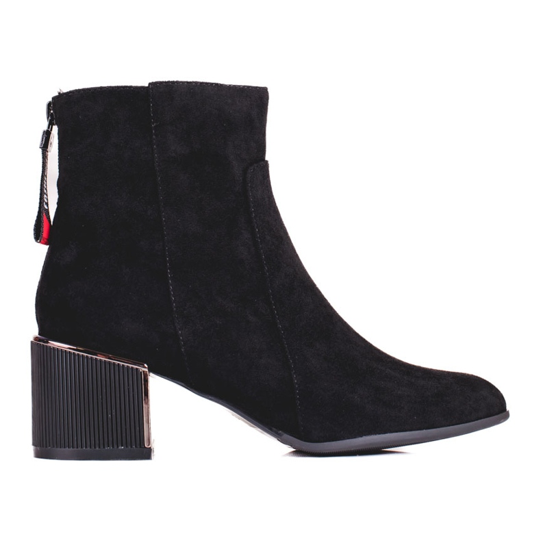 Botas femininas de camurça preta Shelovet preto