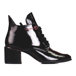 Botas elegantes Shelovet com atacadores para mulher preto