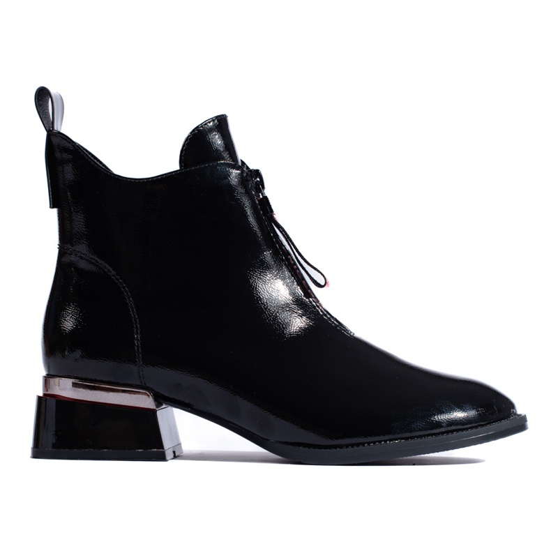 Botas femininas de salto baixo Shelovet preto