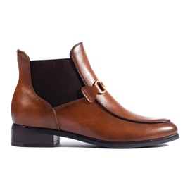 Botas de mulher Jodhpur salto Vinceza marrom