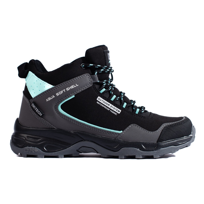 Tênis de trekking feminino alto DK preto e cinza