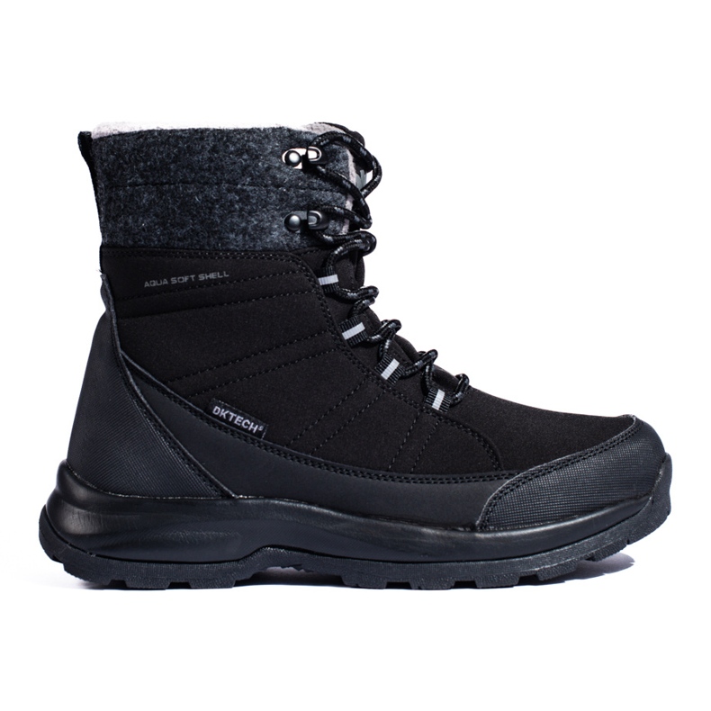 Botas de neve de mulher com atacadores DK preto e cinzento Botas de neve de mulher com atacadores DK preto e cinzento