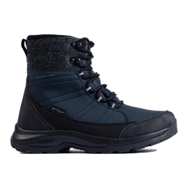 Botas de neve de mulher DK azul marinho com atacadores preto Botas de neve de mulher DK azul marinho com atacadores preto