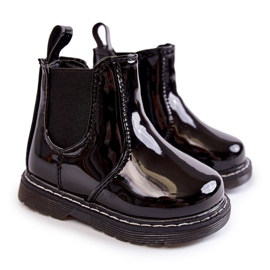 Botas Quentes Lacadas Infantil Porky Preto