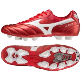 Chuteiras de futebol Mizuno Morelia II Elite Md M P1GA221260 vermelho laranjas e vermelhos